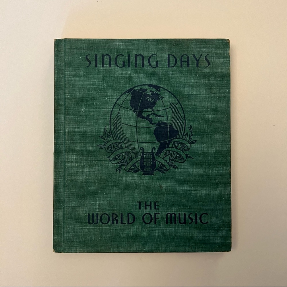 VTG Singing Days The World of Music 1944 illustrated folk tunes book